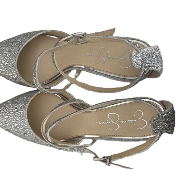 Jessica Simpson Rhinestone Pointed Toe Pumps - Size 12 - Picture 3 of 4